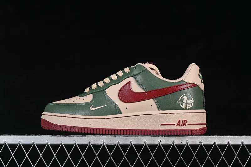 All categories Nk Air Force 1 Air Force series Nk Air Force 1 Low Air Force low top Nike Air Force 1'07 Low Year of the Horse limited edition Emerald green apricot red Air Force 1 low top casual sneakers NH0601-518